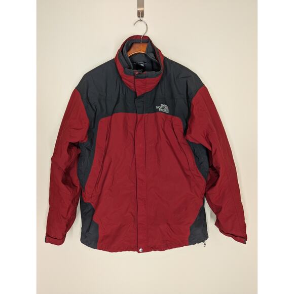 The North Face Jacket Mens XL Red Gray Removable Softshell Liner 3 in 1 Outdoor